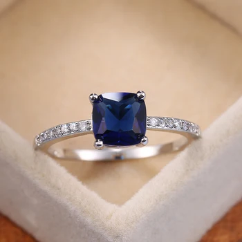 Женское кольцо серии 2023 Blue Доступно 4 Цвета Ювелирных изделий для Помолвки С Серебряным покрытием Простой Подарок на Годовщину свадьбы