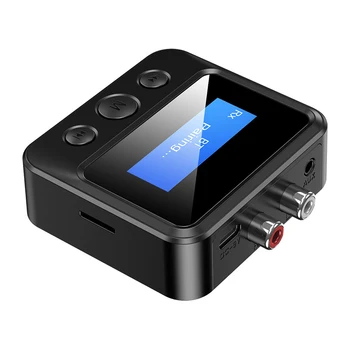 ЖК-Цифровой Дисплей Динамик Беспроводной Передатчик Приемник Громкой Связи Электронный Bluetooth-совместимый Аудиоадаптер 5 0
