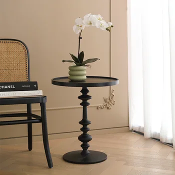 Журнальный столик в скандинавском стиле из дерева, круглые столики, современная многофункциональная мебель для гостиной, украшения и аксессуары