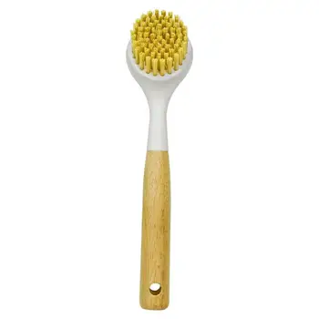 Защитите руки, щетка для мытья посуды с ручкой из натурального бамбука и сизалевой щетины, деревянная ручка, скребок для мытья посуды для домашней кухни
