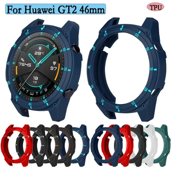 Защитный чехол из ТПУ для смарт-часов Huawei Watch GT2 46 мм, защита для смарт-часов со шкалой, прочные аксессуары для часов