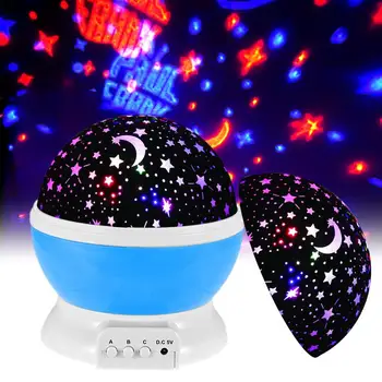 Звездный ночник-проектор Вращающийся звездный проектор-ночник с 8 сменами цветов Потолочный декор Подарок для детей и взрослых