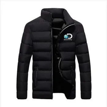 Зимняя куртка Discovery, мужская мода, воротник-стойка, утолщенная мужская куртка Parker, мужская брендовая толстая куртка на молнии Parker