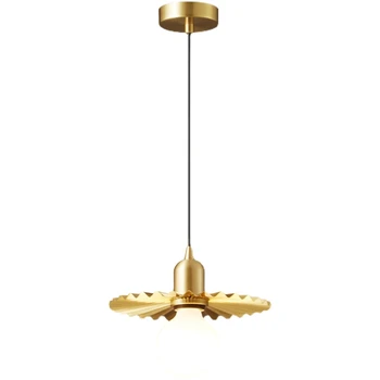 Золотые латунные подвесные светильники long line прикроватная лампа в столовой современная медная спальня гостиная подвесные светильники в скандинавском стиле