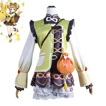 Игровой костюм для косплея Genshin Impact Yaoyao Полный комплект