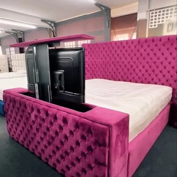 Изготовленная на заказ двуспальная кровать размера 