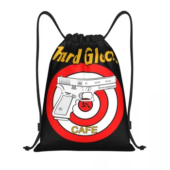 Изготовленная на Заказ жесткая сумка Glock Cafe Drawstring Bag Мужская Женская Легкая сумка с логотипом пистолета США Рюкзак для хранения в спортивном зале