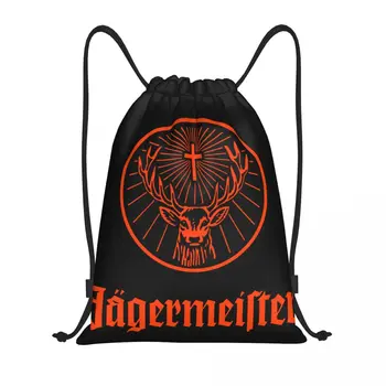 Изготовленные на заказ сумки на шнурке Jagermeister для мужчин и женщин, легкий рюкзак для хранения в спортивном зале