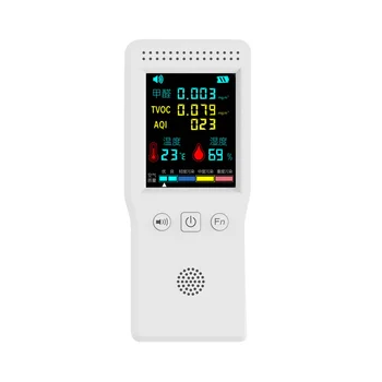 Измерители температуры влажности Co2 9 в 1, детектор качества воздуха PM2.5 PM10 HCHO TVOC CO2 с цветным ЖК-дисплеем с подсветкой