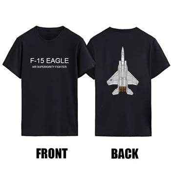 Истребитель превосходства в воздухе F-15 Eagle 1972 Хлопчатобумажные футболки с графическим рисунком, Мужские футболки Y2k, Одежда с круглым вырезом, Camisetas, Camisa, Новинка, Топы
