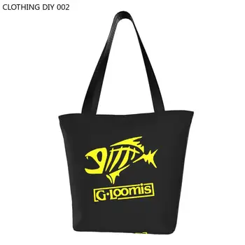 Кавайная желтая сумка для покупок для рыбалки нахлыстом, многоразовые продукты, холщовая сумка для покупок через плечо
