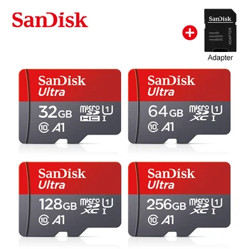 Карта Micro SD SanDisk 512GB 256GB 128GB 64GB A1 C10 TFcard USB Flash 32GB Карта Памяти 100 МБ/с. Microsd Для SD-адаптера Оригинал