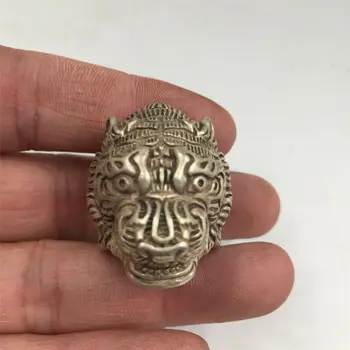 Китайские кольца luy Tiger ручной работы из старинного тибетского серебра 19 мм