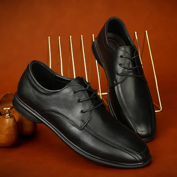 Классическая брендовая мужская обувь из натуральной кожи С мягкой подошвой, удобная мужская банкетная официальная обувь, Офисная деловая обувь, Бесплатная доставка