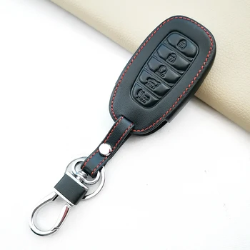Кожаный Чехол Для Ключей от Автомобиля Hyundai Palisade SEL Veloster Santa Fe Ev Encino Solaris Azera Grandeur Ig Accent 3/4/5 Кнопок