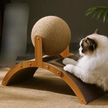 Колесо обозрения доска для кошачьих когтей вертикальный шарик для кошачьих когтей износостойкая стружка большая шлифовальная машина для когтей с приветственной скучной игрушкой для кошек