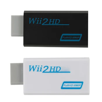 Конвертер, совместимый с WII в HDMI, адаптер HD 1080P для Wii 2, аудиосистема 3,5 мм для ПК и HDTV.