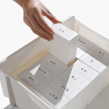 Коробка в японском стиле с креативным окошком, Белый изящный выдвижной ящик, Подарочная коробка для сортировки мелких предметов, Коробки-органайзеры для хранения.