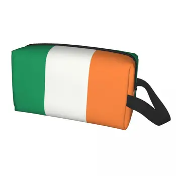 Косметичка с Флагом Ирландии Женский Косметический Органайзер Для путешествий Милые Сумки для хранения туалетных принадлежностей