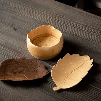 Креативная Бамбуковая Чаша в форме листа Лотоса, Китайская Тарелка для закусок, Десерт, Сухофрукты, Закусочная, Кухонные принадлежности для ресторана