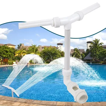 Кронштейн для фонтана, регулируемый пластиковый Аэратор для бассейна с двойной головкой, Недеформируемый, прочный Кронштейн для бассейна, Переходник для трубы