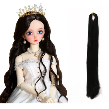 Кукла Bjd 80 см, ряд волос, молочный шелк, Антимохеровый парик, поддельный материал для пересадки крючком для рук