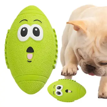 Латексный мяч для собак, резиновые Мягкие игрушки для собак с забавным выражением лица, Прочные интерактивные скрипучие игрушечные шарики, Жевательный скрипучий игрушечный мяч для собак