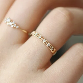 Легкое роскошное кольцо с вырезом в дворцовом стиле для женщин, повседневное базовое кольцо для ношения на пальце, модные женские украшения для вечеринок