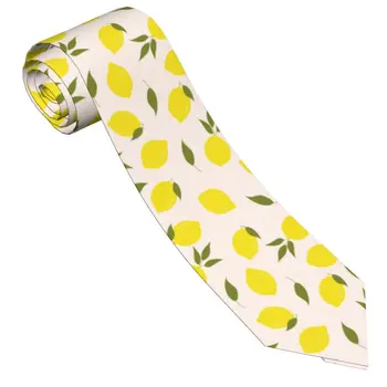 Лимонный галстук Мужской Шелковый Полиэстер Шириной 8 см, милые фруктовые галстуки для мужчин, Костюмы, Аксессуары в подарок