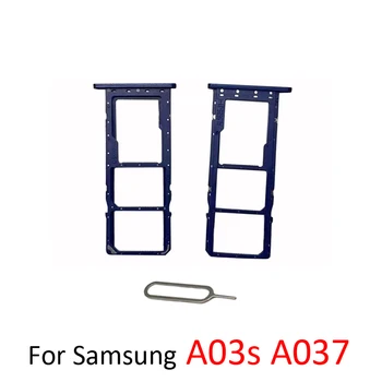 Лотки Для SIM-карт Телефона SD Для Samsung Galaxy A03S A037 A037F A037M Оригинальный Телефон Слот Для SIM-карты С Чипом Держатель Части Черный С Pin-кодом