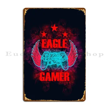 Металлические вывески Eagle Gamer PaintingPainting Club Bar Плакат с печатью Жестяной вывески