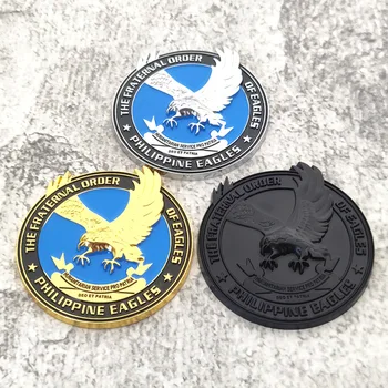 Металлический логотип, тотем Орла, металлические наклейки на корпус из высококачественного сплава с логотипом Philippine Eagle tail.