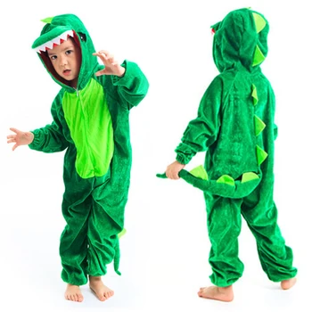 Милые детские животные Динозавр Косплей Мальчики Детский Зеленый Черный детский сад Школьная вечеринка студенческий игровой костюм для ролевых игр