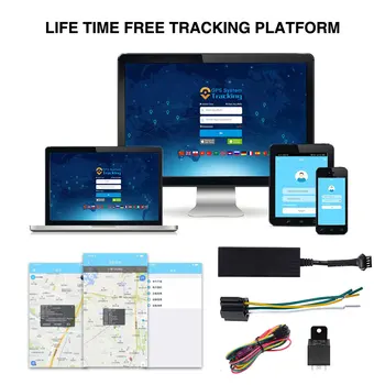 Мини-GPS-трекер 2G Водонепроницаемое устройство слежения за автомобилем с дистанционным отключением масла с приложением системы мониторинга в режиме реального времени