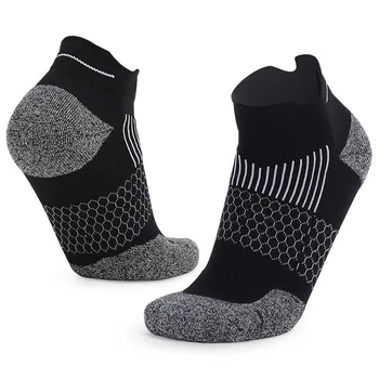Модные спортивные мужские носки, удобные дышащие, впитывающие пот Носки для бега, Баскетбольные спортивные носки с мелким горлышком для мужчин