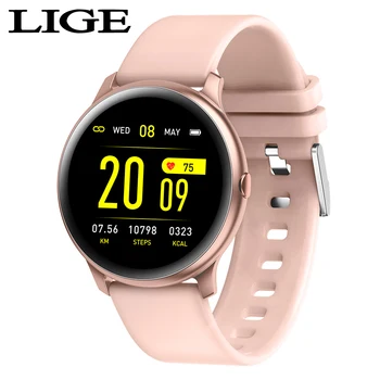 Модные спортивные смарт-часы LIGE для мужчин и женщин, фитнес-трекер, мужские пульсометры, функция измерения артериального давления, умные часы для iPhone