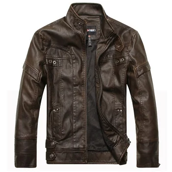 Мотоциклетные кожаные куртки мужские jaqueta de couro masculina, Куртка-бомбер Inverno Couro, мужская Верхняя Одежда с воротником-стойкой, Пальто 5XL