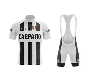 Мужская велосипедная майка в стиле ретро-классики CARPANO TEAM, вырезанная лазером, велосипедная одежда с коротким рукавом и шортами-нагрудниками Ropa Ciclismo