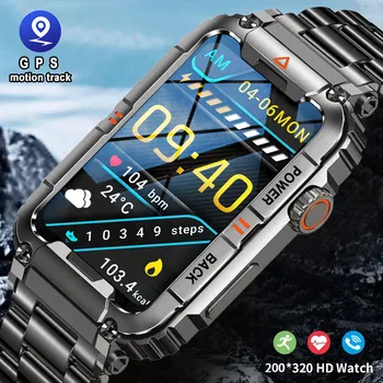 Мужские смарт-часы для Android IOS Фитнес-часы Ip68 Водонепроницаемый Военный Монитор здоровья AI Voice Bluetooth Call Smartwatch 2023