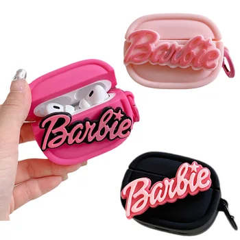 Набор беспроводных наушников Barbie Airpods Pro 2 Аниме Kawaii для iPhone Bluetooth 1/2/3 поколения, чехол для наушников, подарок девушке на день рождения