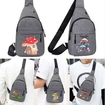Нагрудная сумка, новая трендовая сумка через плечо, Женская сумка через плечо, мужская модная сумка для задницы серии Mushroom, дорожный кошелек, карман для телефона, набедренная сумка
