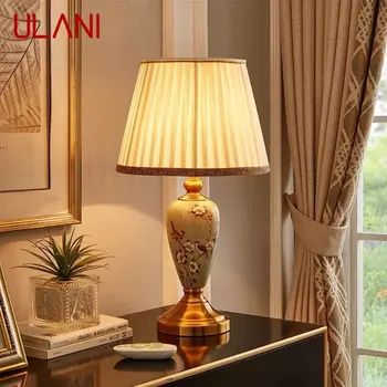 Настольная лампа ULANI Modern Ceramics с креативным затемнением и дистанционным управлением Настольная лампа для дома, гостиной, спальни, прикроватной тумбочки