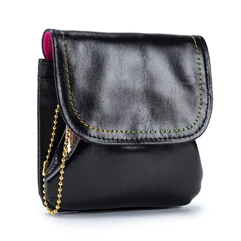 Натуральное минималистичное портативное кожаное портмоне, винтажный дизайн, индивидуальные наушники, держатель для наушников, сумка для женщин, мини-кошелек