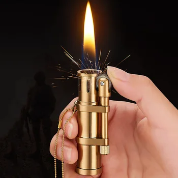 Новая классическая Ретро-керосиновая зажигалка из кремневого металла, Индивидуальность, Креативный Ветрозащитный шлифовальный круг, зажигалка для мужских сигарет, гаджет