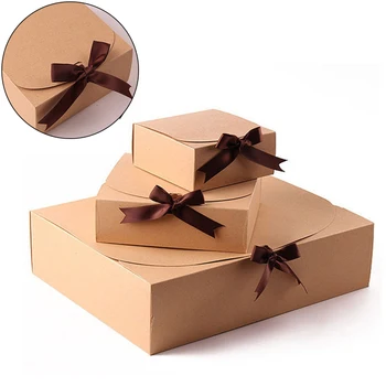 Новая Подарочная упаковка, Сумка для хранения на День Святого Валентина, Подарочная коробка из Крафт-бумаги, Упаковка для свадебной рубашки, Коробка для выпечки печенья на День рождения