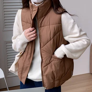Новейший осенне-зимний женский модный жилет без рукавов, жилет с карманами, жилет на пуговицах, теплое пальто Плюс размер 2XL для женщин