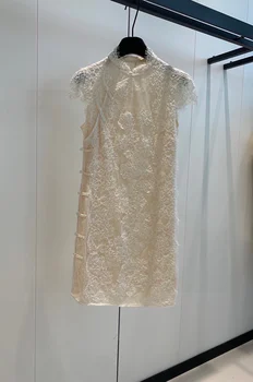 Новое модифицированное платье Qipao отличается темпераментом и невидимыми молниями сбоку
