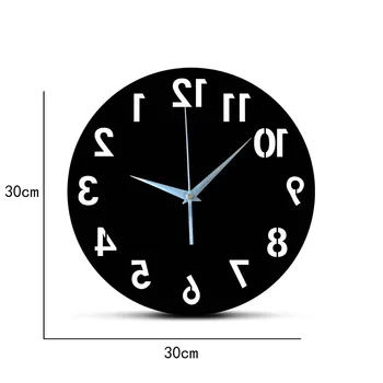 Новое поступление, 3D акриловые зеркальные настенные часы, кварцевые часы с иглой, современные часы horloge с цифровым номером, наклейки для домашнего декора с одним лицом