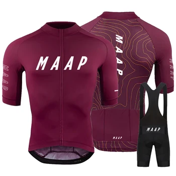 Новое поступление, Красный текстурированный велосипедный костюм MAAP, Летняя Мужская велосипедная одежда с коротким рукавом, велосипедная рубашка для горных гонок, велосипедная майка
