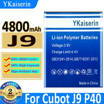 Новый аккумулятор YKaiserin для мобильного телефона Cubot J9 /Cubot P40 AUCC Аккумулятор большой емкости 4800 мАч Сменные батареи